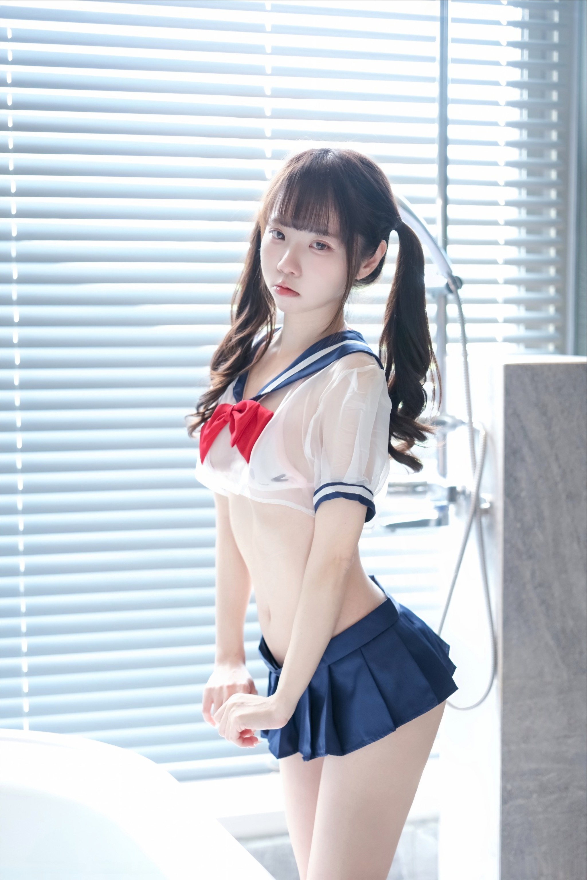 图片[1]-可可小白兔 – NO.022 透明学生服 [64P]-XikXak